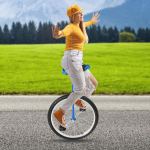 24 colių lauko vienaratis su neslystančiais pedalais - Reguliuojamo auk&scaron;čio vienaračio dviratis (154 svarų talpa) - Stabilus važiavimas paaugliams ir suaugusiems mėlyna