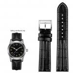 Originalios odos laikrodžio apyrankė Hamilton Khaki Field Jazz H70605731/H32705521 vyri&scaron;kam karvės odos laikrodžio apyrankės dirželiui 20mm 22mm 22mm black