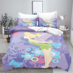 Tinkerbell Anime Disney Lovos Patalynės Komplektas Antklodės Užvalkalas 100% Poliesteris Tinka Vaikams Ir Suaugusiems 3 Dalių Komplektas 1 Antklodės Užvalkalas EU Single(135*200cm)3pcs