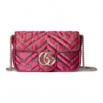 Gucci GG Marmont Dvigubo G Logotipo Spausdinimo Drobės Mini Pečių Krep&scaron;ys Moteri&scaron;kas pečių krep&scaron;ys Rožinis 476433-2ABNC-8455 Box(Basic Set+Box)