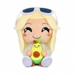 BOSCARE Avokado Playz pliu&scaron;inis žaislas, 10 colių mink&scaron;ta miela kim&scaron;ta lėlė, apkabinamas muzikinis Playz pliu&scaron;as gerbėjams, Helovino dekoracija patalpose