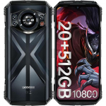 DOOGEE S118 Mobilieji telefonai Android 14, 20 GB RAM + 512 GB ROM I&scaron;manusis telefonas Helio G99, 10800 mAh(33W greitas įkrovimas) , 6,58&rdquo; FHD+ 120Hz, 50MP+12MP Naktinis matymas sidabras