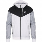 Nike Sportswear Windrunner striukė su gobtuvu Balta Juoda Vilko Pilka 727325-101 M