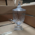 Dublin 1.8L Retro reljefinis kri&scaron;tolinio stiklo sulčių dozatorius su čiaupu
