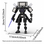 Creative Titan Series Skibidi Tualetas Statybiniai blokai Laikrodis TV Vyras Modelis Pasidaryk pats plytos Žaislai vaikams Kalėdinės Vaikų Dovanos