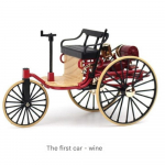 Klasikinis automobilis Karl Benz Patent-Motorwagen 1886/1893 Modelis 1:12 metalinių liejinių (2 variantas)