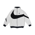 Nike Big Swoosh dvipusis pliu&scaron;inis striukė Azijos dydžiai Baltas Juodas BQ6546-114 S