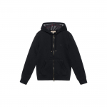 Burberry Vyri&scaron;kas Clarendon Patikrintas Su Gobtuvu Užtraukiamas Džemperis Juodas/Pilkas 40155581 One Size 1 juoda