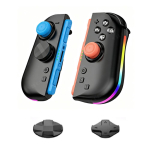 Magnetinis belaidis valdiklis, skirtas Switch 2, vieno mygtuko įjungimas, RGB ap&scaron;vietimas, Hall tipo 3D vairasvirtė, Turbo žaidimų pultelis, programuojamų nugarėlės mygtukų rinkinys gray