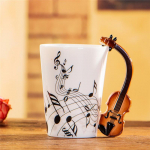 Kūrybinė muzika Smuiko stiliaus gitara Keraminis puodelis Kavos arbatos Pieno puodeliai su rankena kavos puodelio Dovanos Violin