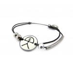 Les Tr&eacute;sors De Lily [J0461] - Bracelet cr&eacute;ateur 'Nomades' beige noir