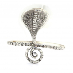 Les Tr&eacute;sors De Lily [K0279] - Bracelet bras cr&eacute;ateur 'Cobra' argent&eacute; sidabras