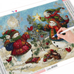 Deimantinis paveikslas kryželiu dygsnis sniego senelis Visas kvadratas apvalus deimantinis siuvinėjimas animacinis filmas Mozaika Kalėdų dovana Full Round (20X30CM)