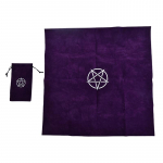 Pentagram Tarot staltiesė su mai&scaron;eliu Velvet Altar Taro Audiniai Pentacles Mat violetinė