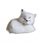 &bdquo;Fashion Fox&ldquo; figūrėlės Lengvos priežiūros imitacinis žaislas Kailiais pritūpęs modelis balta