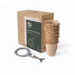 [i Cafilas][HLB15] Paprasčiausias rankų darbo kavos laikiklio spaustukas, stovas Popieriaus la&scaron;intuvo filtras, neleidžiantis nukristi 304 nerūdijantis plienas 1 Holder+40PCS Paper Cup sidabras