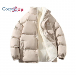 Cozy Up Winter vyri&scaron;kas pliu&scaron;inis pastorintas parkas Stand apykakle Striukė Madinga vyri&scaron;ka Parker paltai &Scaron;iltas storas paltas su užtrauktuku pamink&scaron;tintas paltas vyrams