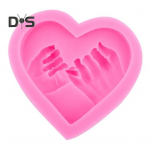 Silikoninė &bdquo;Love&ldquo; pir&scaron;tų kabliuko forma, lengvai i&scaron;imama Patogi &bdquo;Love&ldquo; pir&scaron;to kabliuko formos rankų darbo muilo forma rožinė