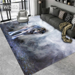 Vilko kilimas 3D gyvūnų grindų kilimėlis vonios kambariui didelis flanelinis kilimas svetainės miegamojo baldams kilimėlis poilsio kilimas prie lovos 150x240cm 1pcs