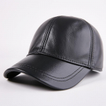 Lauko žieminė vyrų beisbolo kepurė i&scaron; PU odos medžiagos skrybėlė golfo kepurė vandeniui atspari vėjui atspari sportinė kepurė one size juoda