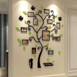 Happy Tree nuotraukų rėmelis Medis 3D lipdukas Nuotraukų siena Svetainė Miegamasis &Scaron;iltas paveikslėlio medžio lipdukas Kūrybi&scaron;kas namų dekoravimas L