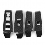 2022 m. 2023 2024 m. Honda Civic 11-osios kartos priedai Automobilio langų pakėlimo valdymo jungiklio lipdukai ABS anglies pluo&scaron;to salono lipdukai juoda