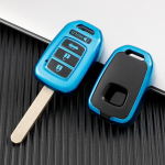 TPU automobilio 4 mygtukų raktų dangtelio korpusas, skirtas Honda Accord CRV Civic Jazz HR-V HRV 2013 2014 2015 2016 raktų apsaugos priedai mėlyna