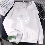 Hoodies Moteri&scaron;ki ploni pavasariniai ilgomis rankovėmis palaidi, tinginio stiliaus megztiniai S balta