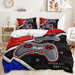 3D žaidimo rankenos patalynės rinkinys Žaidimo ma&scaron;ina, spausdinta berniukų kambario antklodės užvalkalas 2/3 dalių mink&scaron;tas užtrauktukas DE135 * 200 viso dydžio mikropluo&scaron;to miegamojo apdaila DE 100x135cm