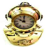 Antikvarinis jūrinis blizgantis žalvaris Vintage Divers nardymo &scaron;almas laikrodis stalas dekoratyvinis elementas 20,32 cm