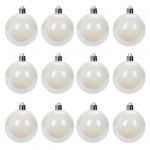 12/24/36 vnt. 4 cm Kalėdinis vaivoryk&scaron;tis rutulys, skaidrus, nedūžtantis daugkartinis, pasidaryk pats, &scaron;ventinis dekoravimas Kalėdų eglutėje kabančio rutulio ornamento pakabuko &scaron;ventė 12pcs