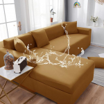 Neper&scaron;lampami sofos užvalkalai Vienspalviai kampiniai sofos užvalkalai Elastingi sofos užvalkalai Svetainės sofos rinkinys naminiams gyvūnėliams vaikams 3 seater 185-230cm kupranugaris