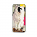Coque pour Samsung Galaxy A8 Plus turc de Van Chat Blanc aux yeux bleu et jaune