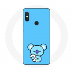 Coque pour Xiaomi Redmi Note 5 AI Dual Camera Bangtan BTS BT21 Koya RM Fond Bleu