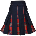 Vyri&scaron;ki kiltai, komunalinis kiltas, 100 % medvilnės džinsų hibridinis kiltas, modernios dėžutės klostuotas tartaninis tradicinis vyri&scaron;kas kiltas XXXXXL raudona