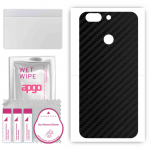 apgo Protective Skin Sticker for the back compatible with Sharp Aquos B10, Wrap Film, Foil, Vinyl - Pattern Carbon Black