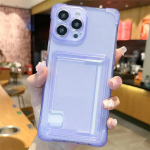 Keturių kampų apsaugantis nuo kritimo kortelės lizdo mai&scaron;elio permatomas telefono dėklas, skirtas iPhone 13 12 11 14ProMax 15ProMax 15 Plus mink&scaron;tas silikoninis dangtelis For iPhone 11