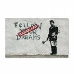 Banksy grafiti meno drobės tapyba Modernus gatvės pop menas drugelių smegenys mergaičių plakatai ir spaudiniai namų dekoravimui 21x30cm No Framed