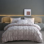 Baltas 3d antklodės užvalkalas patalynės komplektas Prabangus žiupsnelis klostuotas &scaron;iaurieti&scaron;kas lovos užvalkalas 150 vienvietis antklodės užvalkalas su pagalvių užvalkalais be paklodžių 220*240 pilka spalva