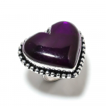 Natural Purple Labradorite Gemstone 925 Sterling Silver Ring Size 10 w2z39