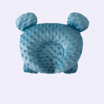 Animacinių filmų kūdikių pupelių aksominės me&scaron;kos formos, neatkreipiančios galvos, fiksuota, kvėpuojanti &scaron;oninė pagalvė naujagimiams, kūdikių miegui skirta galvos atrama kūdikiams mėlyna