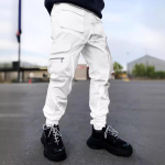 Jogeriai Krovinių Kelnės Atspindinti Juostelė Mada Gatvės Drabužiai Hip Hop Sportinės Kelnės Juoda Balta Lopininė Hipsteri&scaron;kos Vyri&scaron;kos Kelnės M