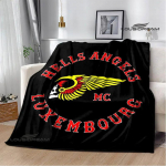 Hells angels logotipas Spausdinta antklodė Vaikams &Scaron;ilta antklodė Flanelė Mink&scaron;ta Patogi Antklodė Namų Kelionių Antklodė Gimtadienio dovana 50x60in