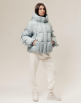Moteri&scaron;ka pūkinė striukė SNOW OWL 24252 S mėlyna M &scaron;viesiai mėlyna spalva