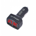 4 viename Dvigubas USB automobilinis įkroviklis 3.1A 5V greito adapterio lizdas Skaitmeninis ekranas Įtampos temperatūra