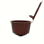 1 vnt. daugkartinio naudojimo kavos kapsulės, suderinamos su DOLCE GUSTO kavos aparato kapsulėmis, pripildomas kavos puodelis su vandens filtru. 1pc ruda