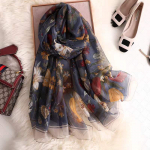 Prabangaus prekės ženklo didelis &scaron;ilkinis &scaron;alikas moterims, mados ra&scaron;tuotas &scaron;alis ir apgaubas, bufanda, moteri&scaron;ki paplūdimio &scaron;alikai, plonos mink&scaron;tos stoles 130*180cm
