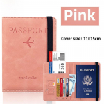 Tarptautinis RFID pasų dėklas: Kelioninė piniginė i&scaron; PU odos su reguliuojamais prispaudžiamais dirželiais