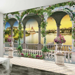 Europieti&scaron;ko stiliaus 3D tapetai, gamtos peizažo nuotraukų sienų freskos, svetainės, TV, sofos fono sienų popierius 320 cm(W) x 240 cm(H)
