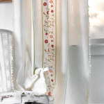 Boho Užuolaidos Vintage Chic Kutai Svetainei Miegamajam Siuvinėtos Kaimi&scaron;ko Stiliaus Stumdomųjų Durų Užuolaidos Su Kutais Ki&scaron;enėle Strypui Užuolaidos W140XH240cm